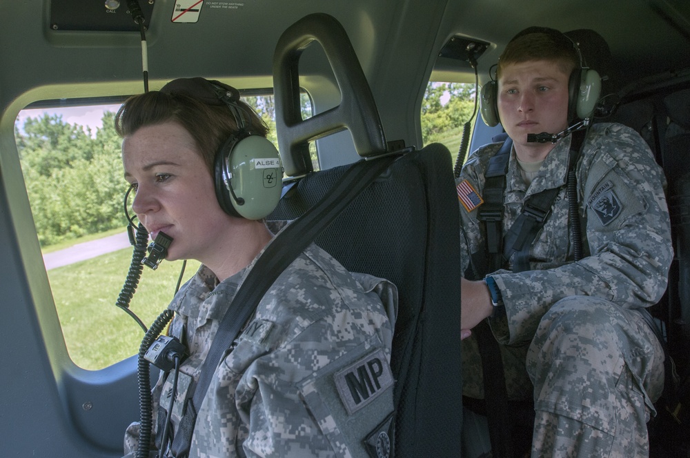 Soldiers Take Their Seats in a UH-72 Lakota Helicopter