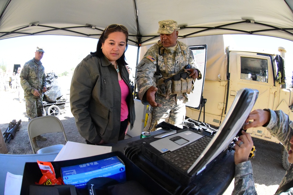 The Honorable Debra S. Wada visits the 29th IBCT during XCTC 2016