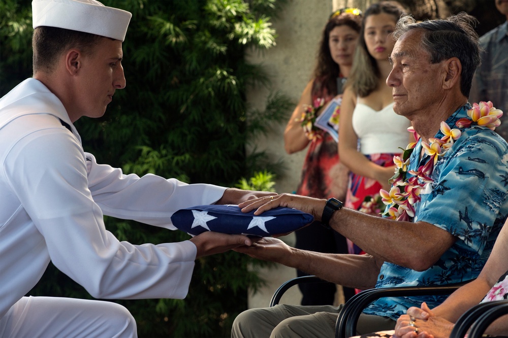 Ashes of Dec. 7 survivor interred at National Memorial Cemetery of the Pacific
