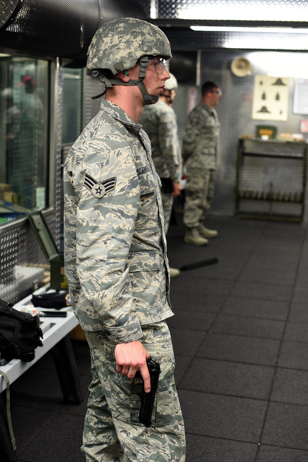 109th Security Forces Squadron come to the 105th Airlift Wing Indoor Range