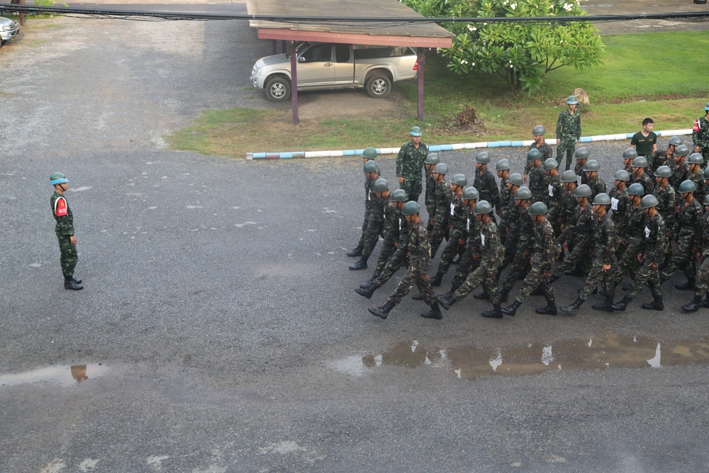 Royal Thai Army Soldiers drill prior to Hanuman Guardian