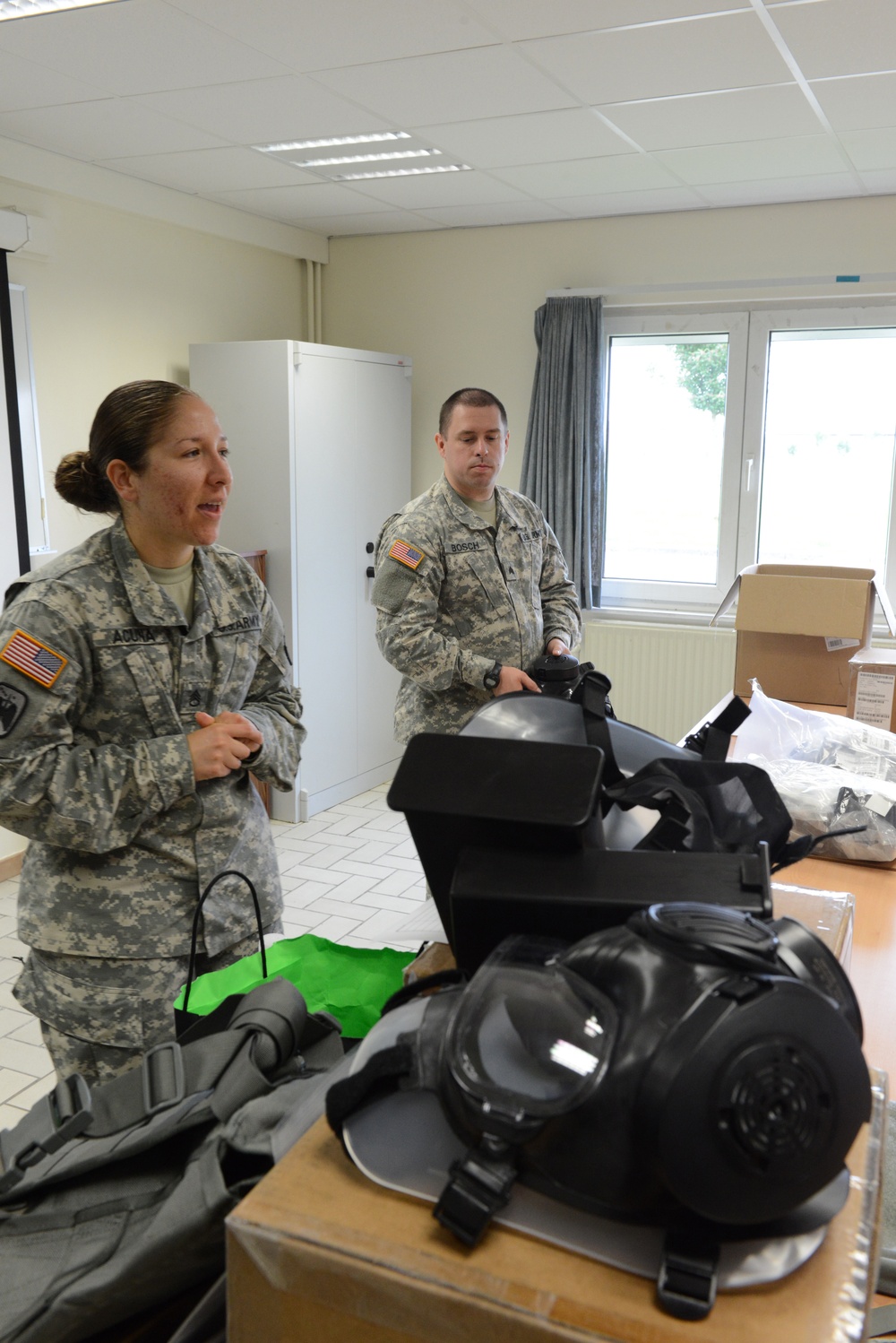 AFNORTH Bn First CBRN Training with M50 Mask