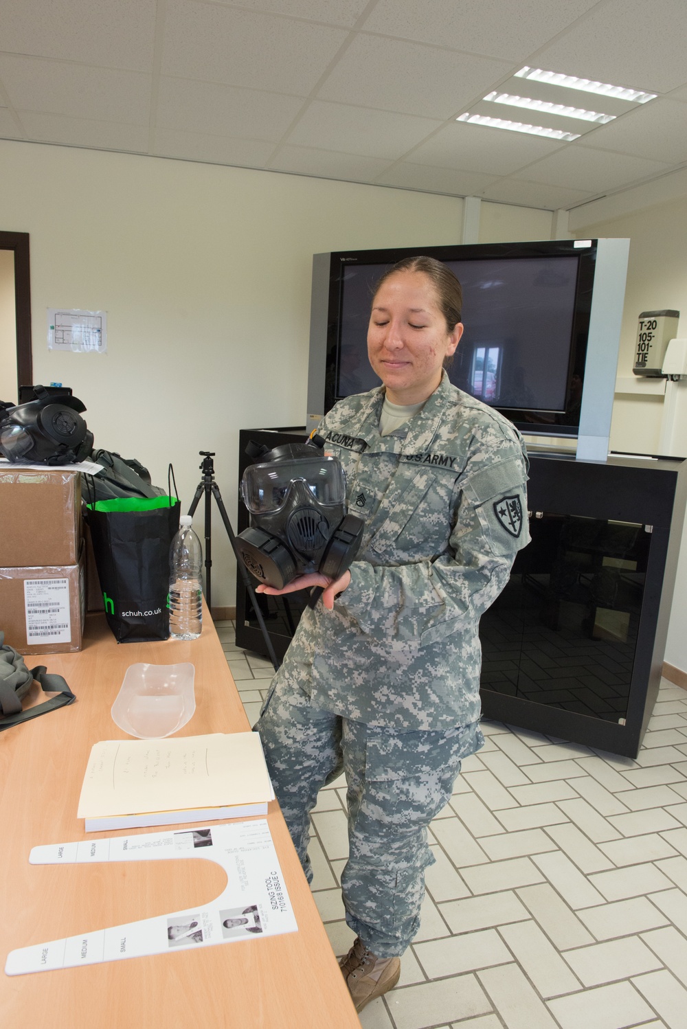 AFNORTH Bn First CBRN Training with M50 Mask