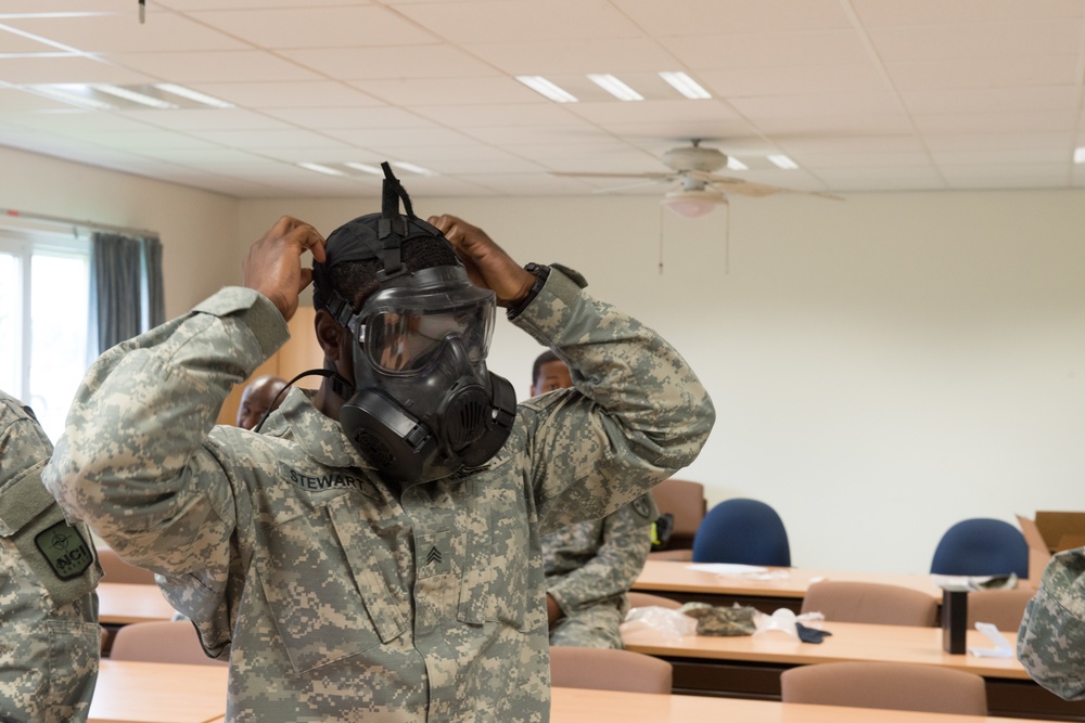 AFNORTH Bn First CBRN Training with M50 Mask