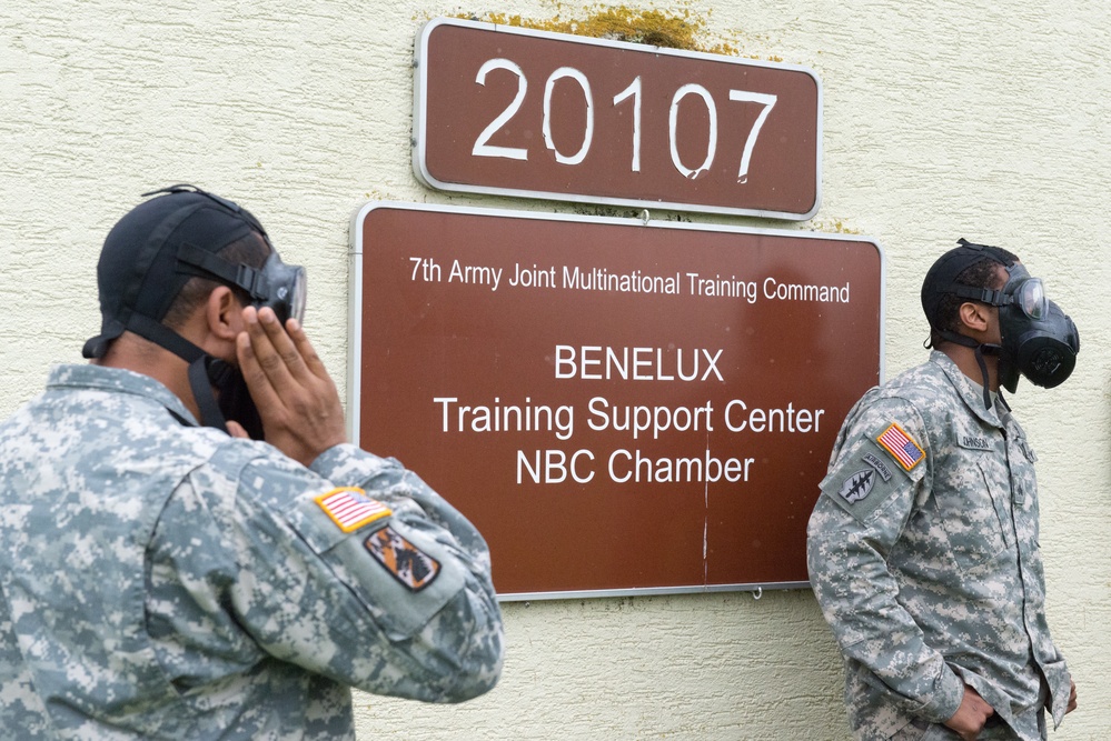 AFNORTH Bn First CBRN Training with M50 Mask