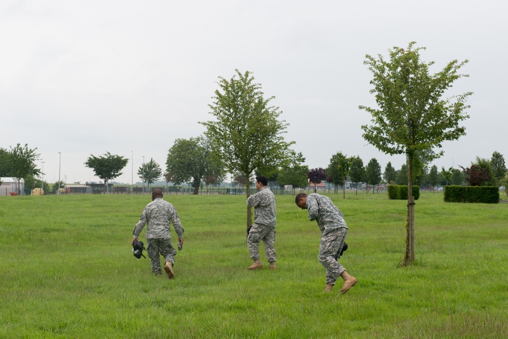 AFNORTH Bn First CBRN Training with M50 Mask