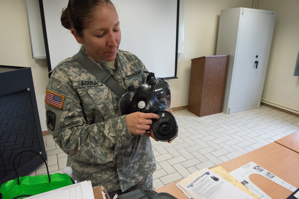 AFNORTH Bn First CBRN Training with M50 Mask