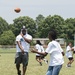 Jonathan Stewart visits Eustis to teach military children football skills