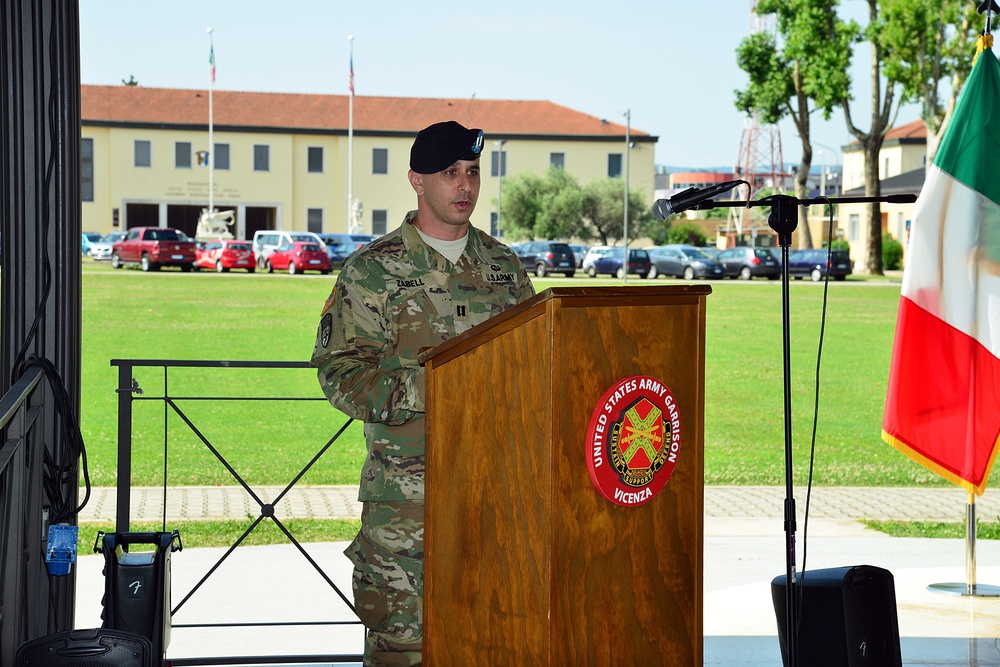 Change of Command Ceremony U.S. Army Garrison Italy Headquarters and Headquarters Company