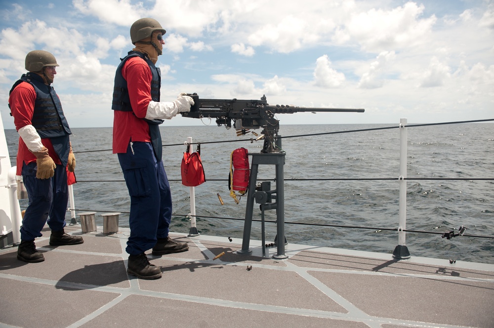 Coast Guard Cutter Manta Conducts Livefire Drills