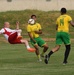Soldiers and Marines Play Soccer Match Against Bulgarian Soccer Team