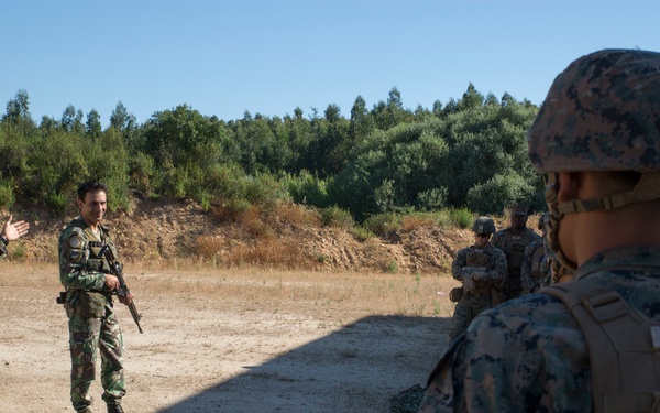 U.S. Marines, Portuguese exchange marksmanship skills during Exercise Orion 16