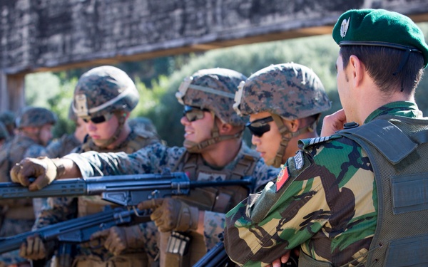 U.S. Marines, Portuguese exchange marksmanship skills during Exercise Orion 16