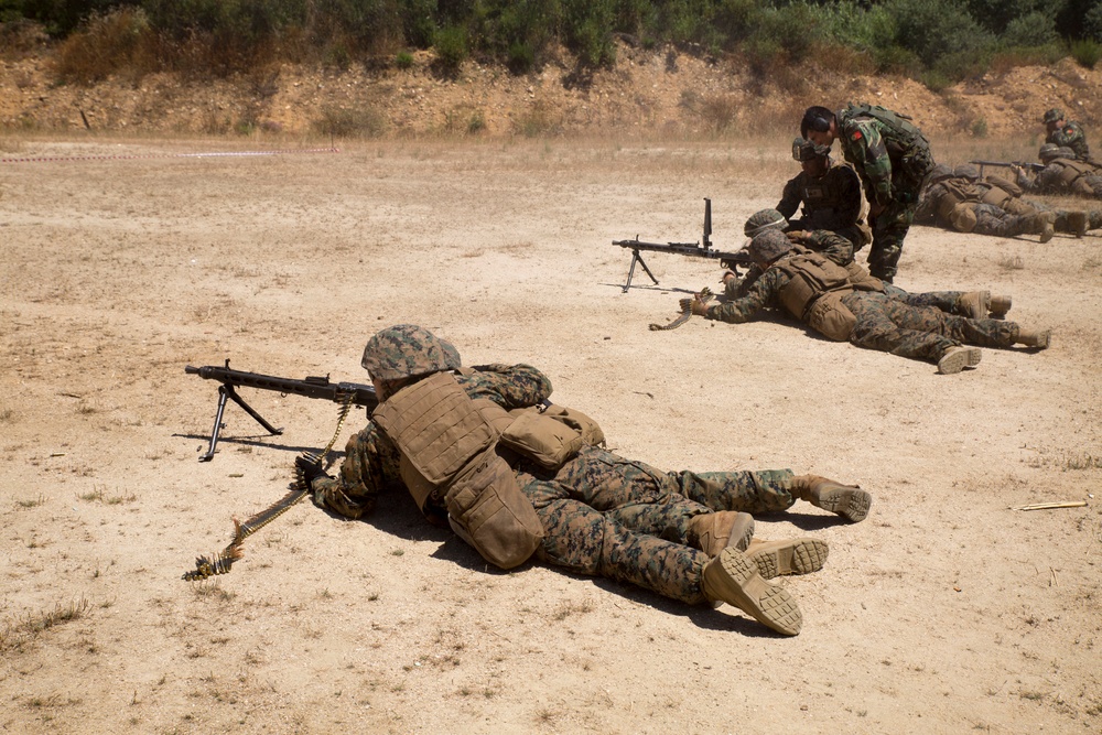 U.S. Marines, Portuguese exchange marksmanship skills during Exercise Orion 16