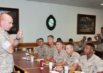 Logistics Group commanding general tours MCLBB