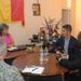 U.S. Military personnel meet with Romanian neighbors to discuss partnership ideas
