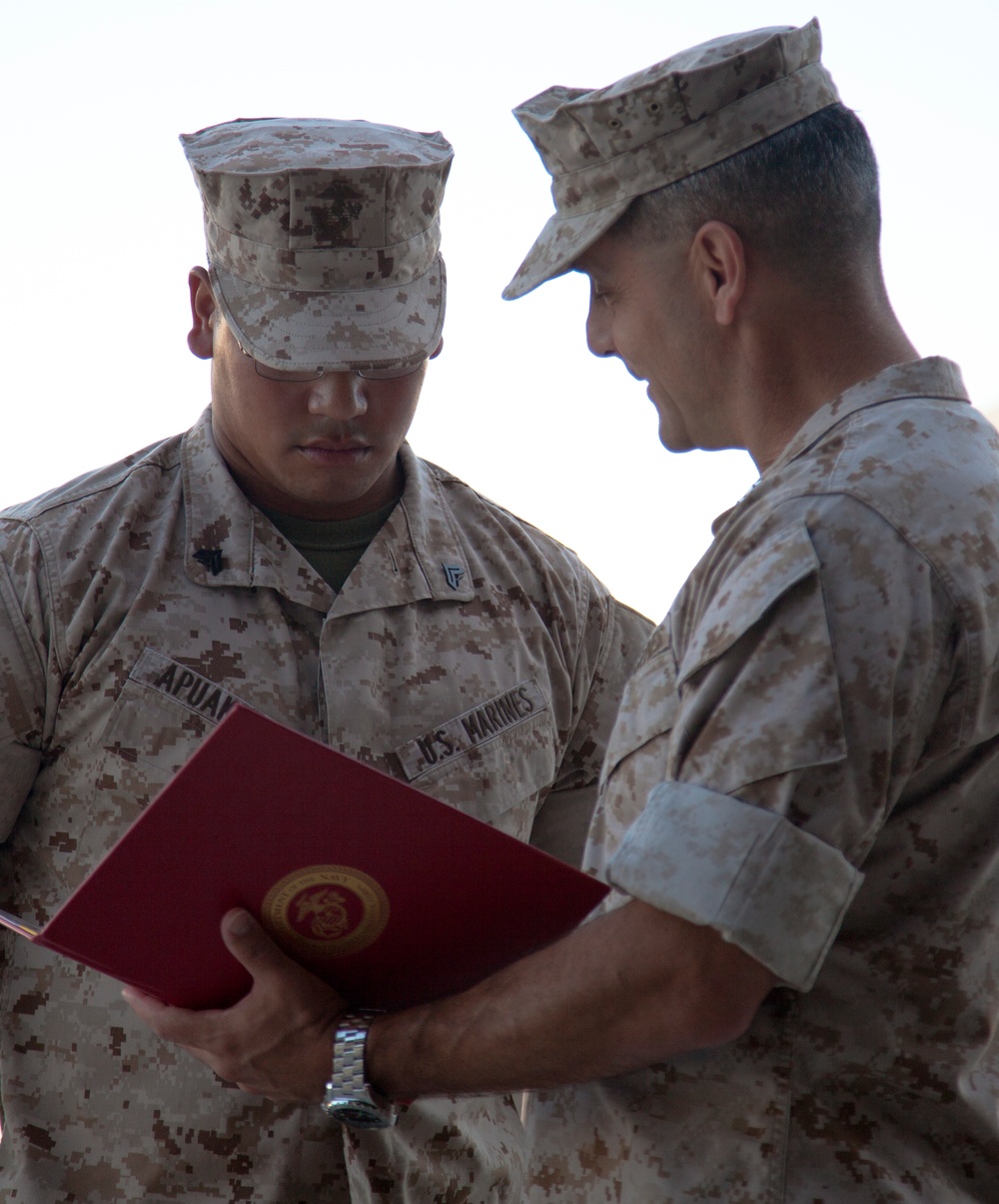 Cpl. Vance Apuakehau Awarded for Heroism