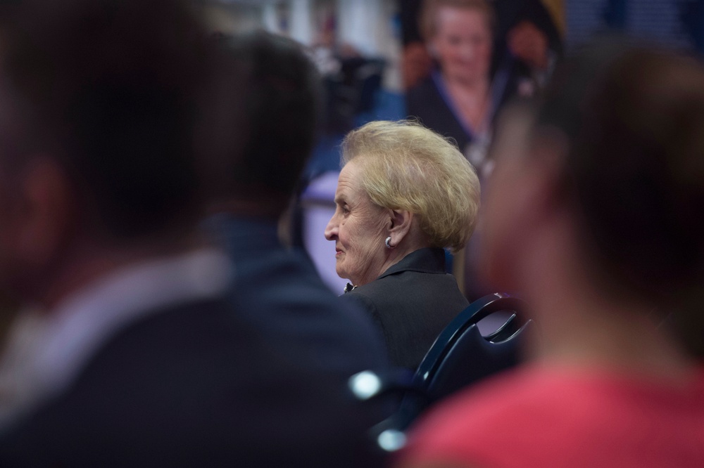 SD presents award to Madeleine Albright