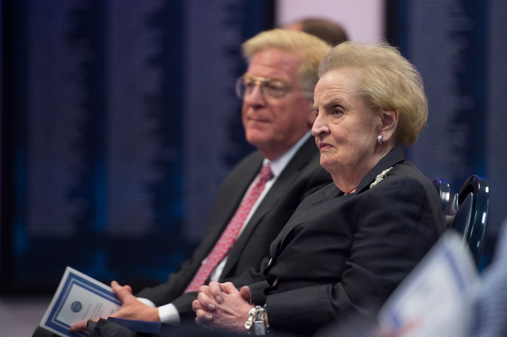 SD presents award to Madeleine Albright