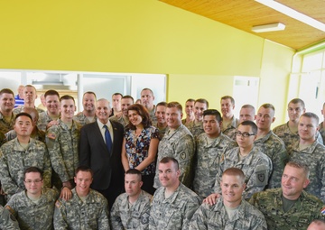 Group Photo of MN Gov Mark Dayton with Troops During HCA Project