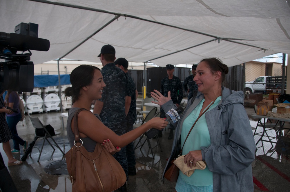 KUAM reporter interviews USS Topeka spouse
