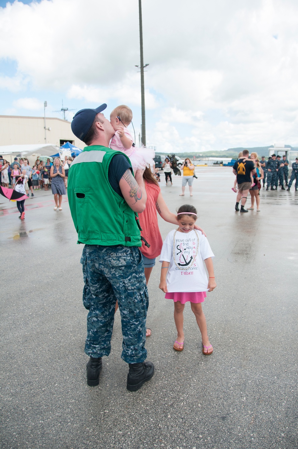 USS Topeka Sailor welcomed home by family
