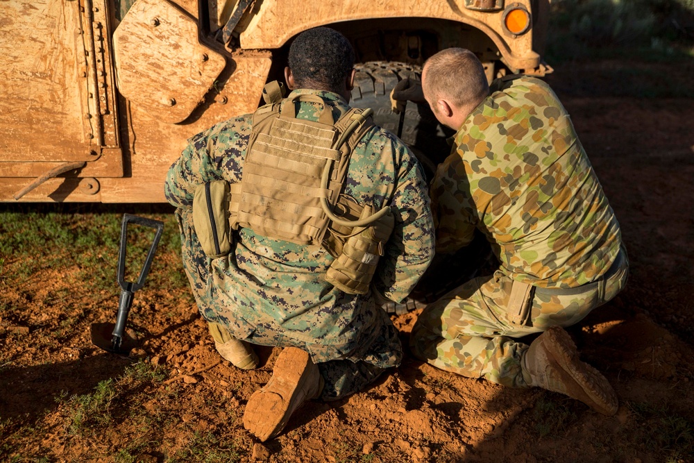 Flat tire doesn’t stop Marines from moving forward