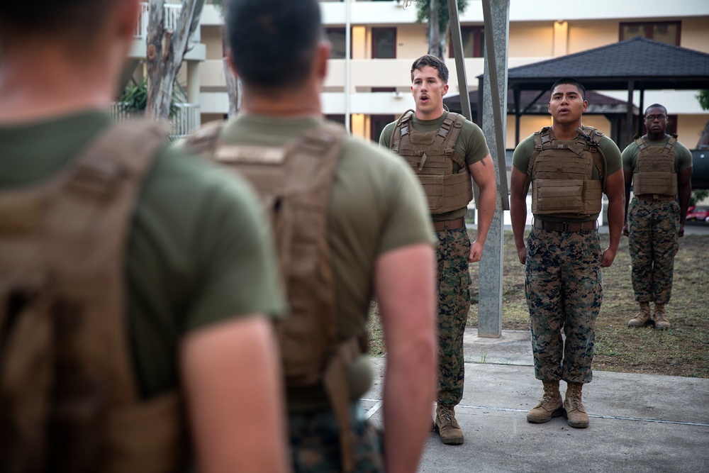 Marines with SPMAGTF-CR-AF Complete Corporals Course