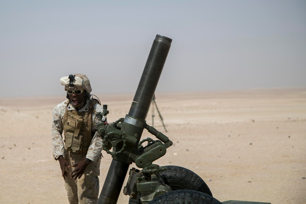13th MEU Marines put their mortars up