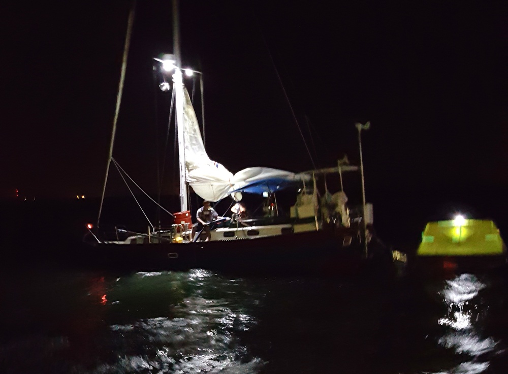 Coast Guard assists family on sinking sailboat