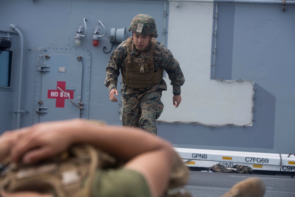 22nd MEU Marines and Sailors Conduct TCCC