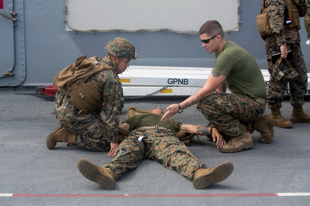 22nd MEU Marines and Sailors Conduct TCCC