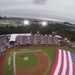 Blackhawk flyover at MLB Fort Bragg Game