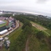 Blackhawk flyover at MLB Fort Bragg Game
