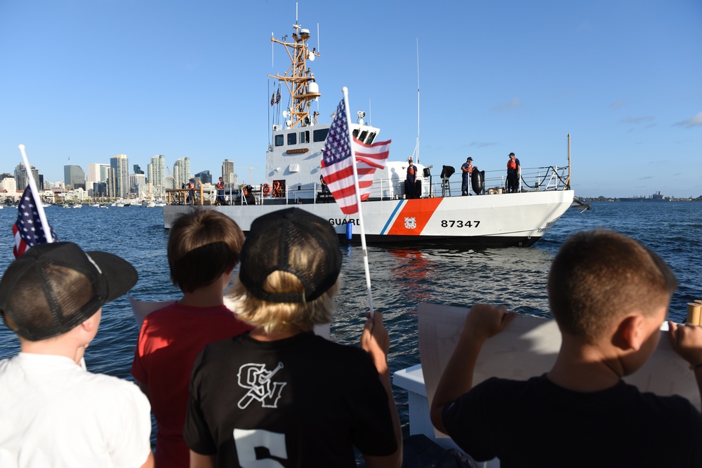 Coast Guard Cutter Haddock return to home port