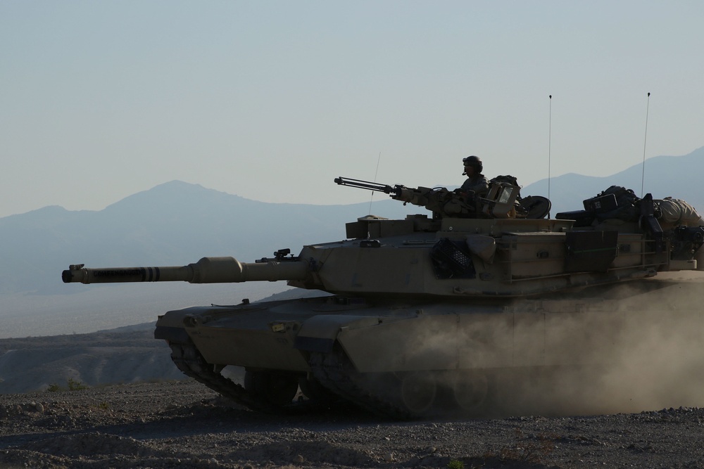 U.S. Army Soldiers engage in a M1A1