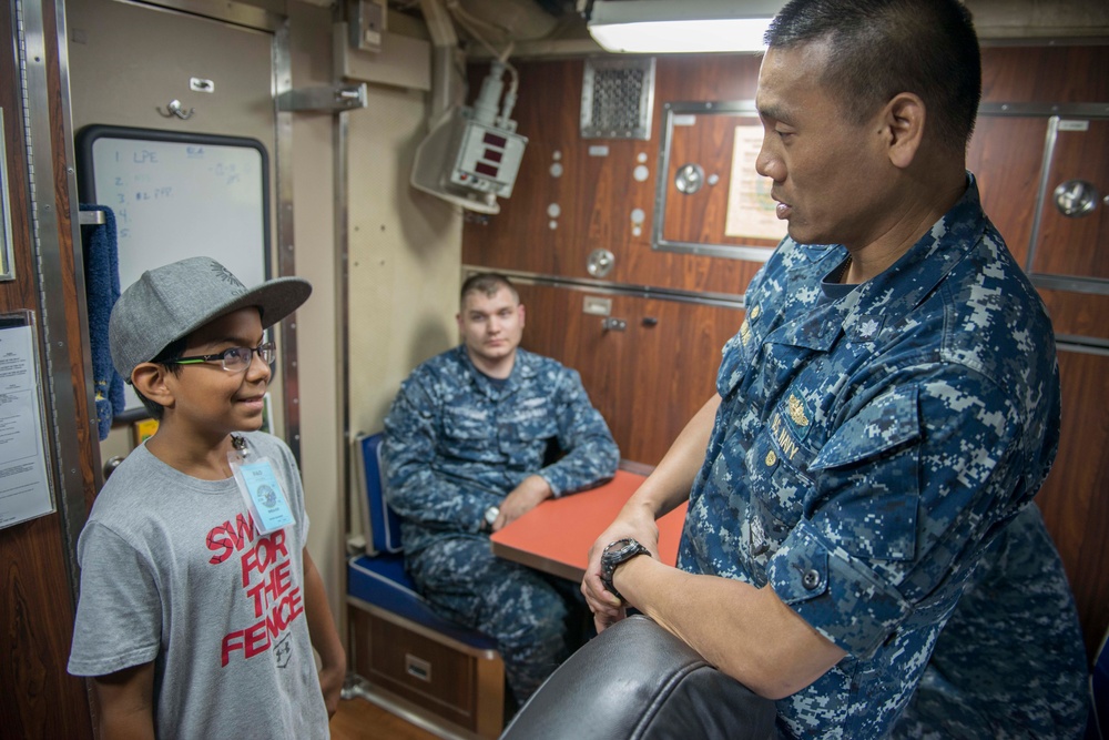 USS Louisiana Gives Tour to 'Boy of the Year'