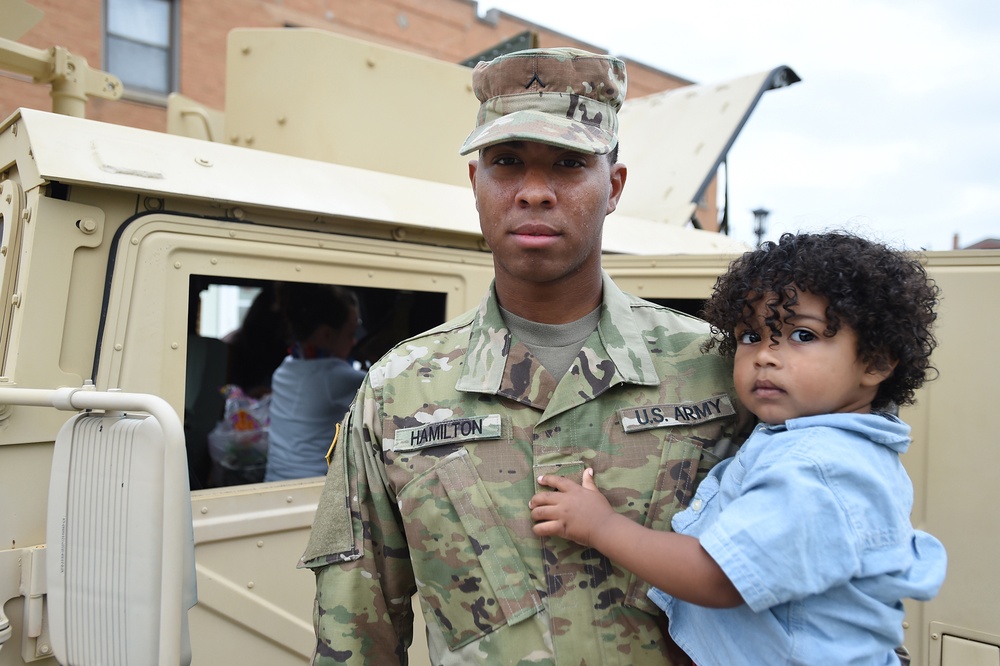 Soldier participates in Chicago-area Independence Day parade
