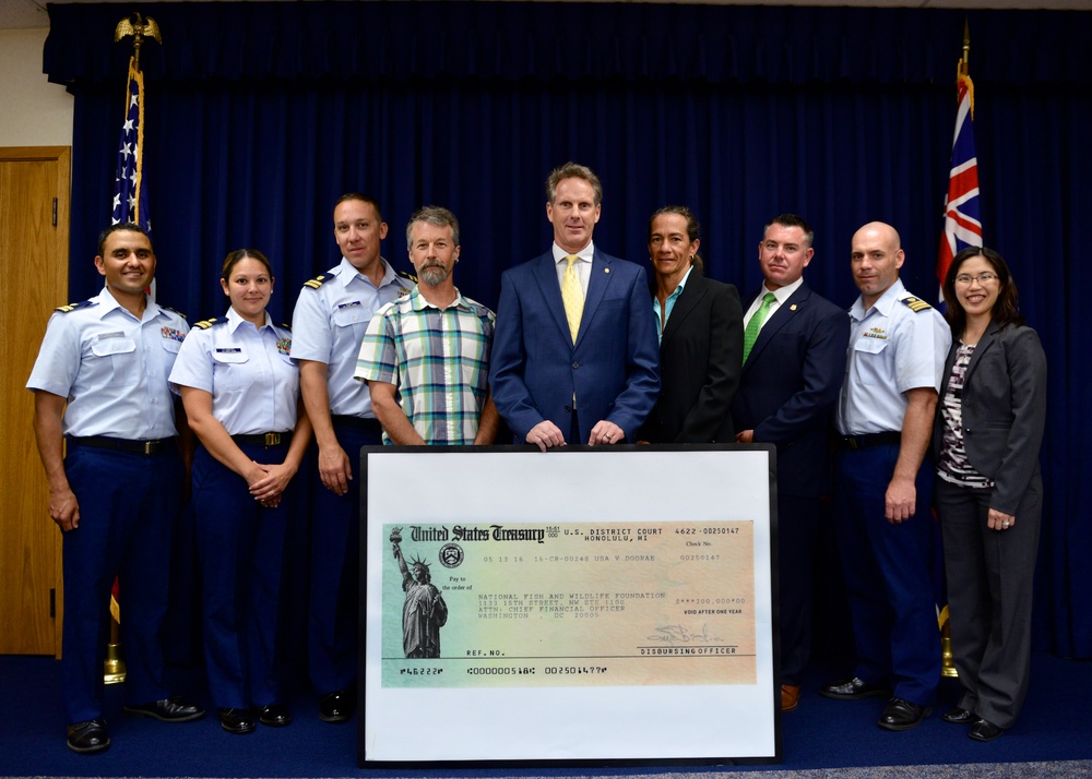 $200,000 community service payment for Hawaii reef project received