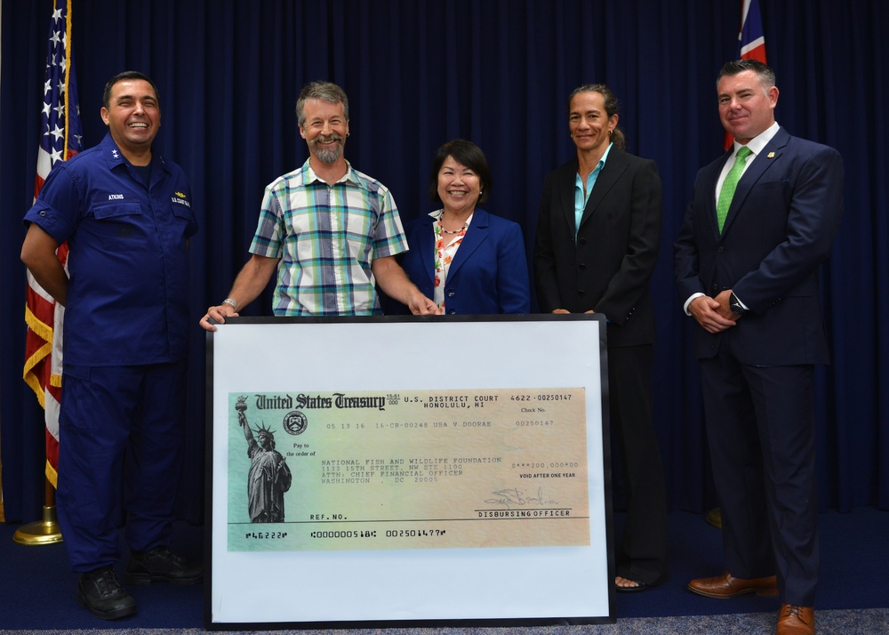 $200,000 community service payment for Hawaii reef project received