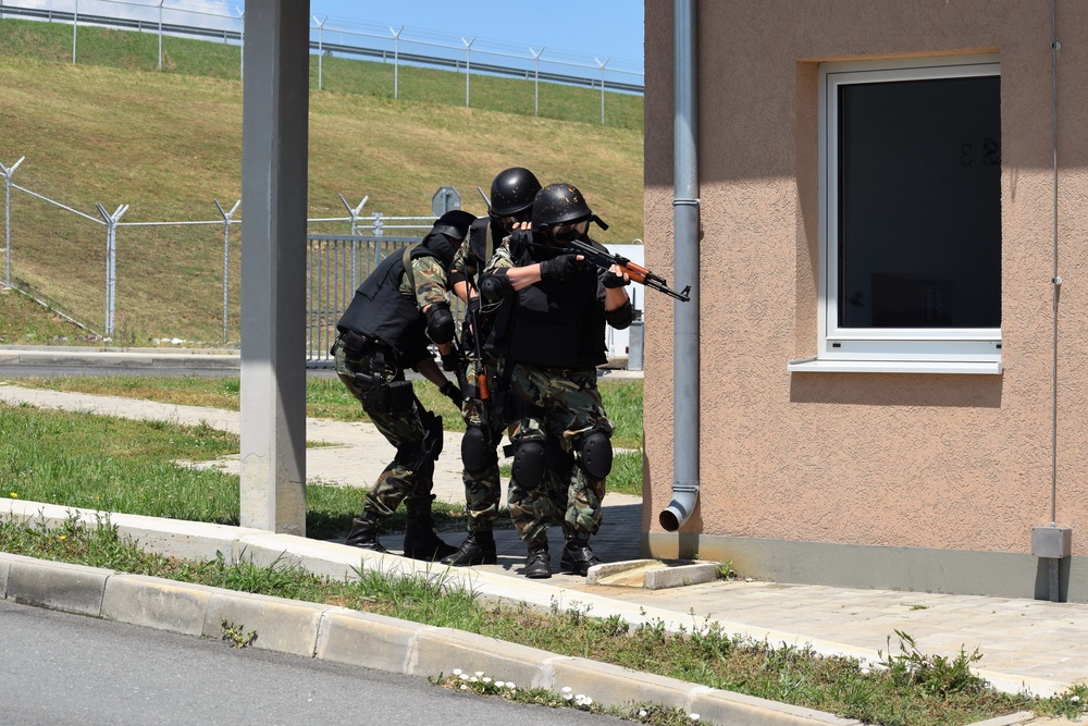 Soldiers, Marines, and Bulgarian Military Police Provide Base Security