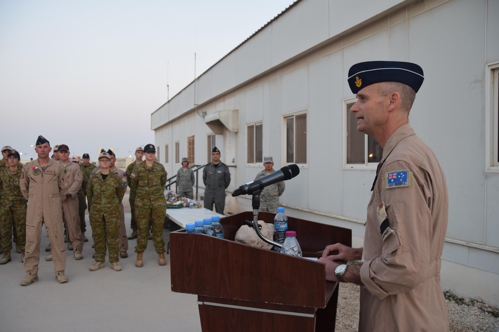 ANZAC Day ceremony begins the day in Southwest Asia