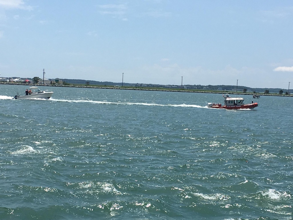 Coast Guard rescues 5 aboard sinking boat 7 miles east of Indian River, De.