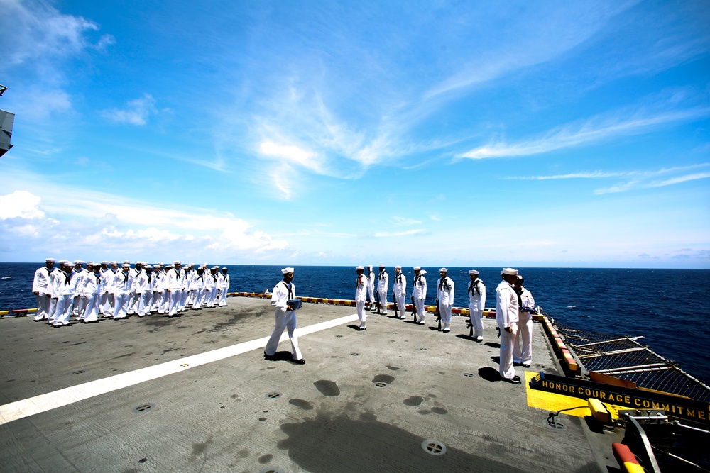 USS Wasp Burial at Sea