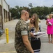 Surprise birthday cake for Pfc. Isom, thanks to USO and family