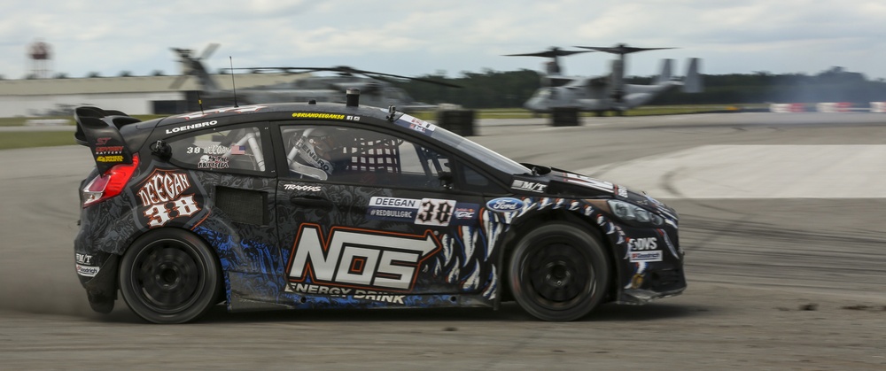 Red Bull Global Rallycross racers speed through New River Air Station