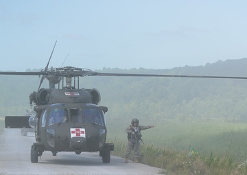 Army Reserve Aviation Command (ARAC) conducts joint MEDEVAC training with the 19th Engineer Battalion