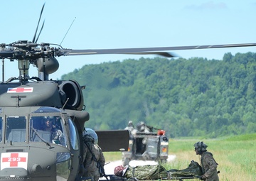 Army Reserve Aviation Command (ARAC) conducts joint MEDEVAC training with the 19th Engineer Battalion