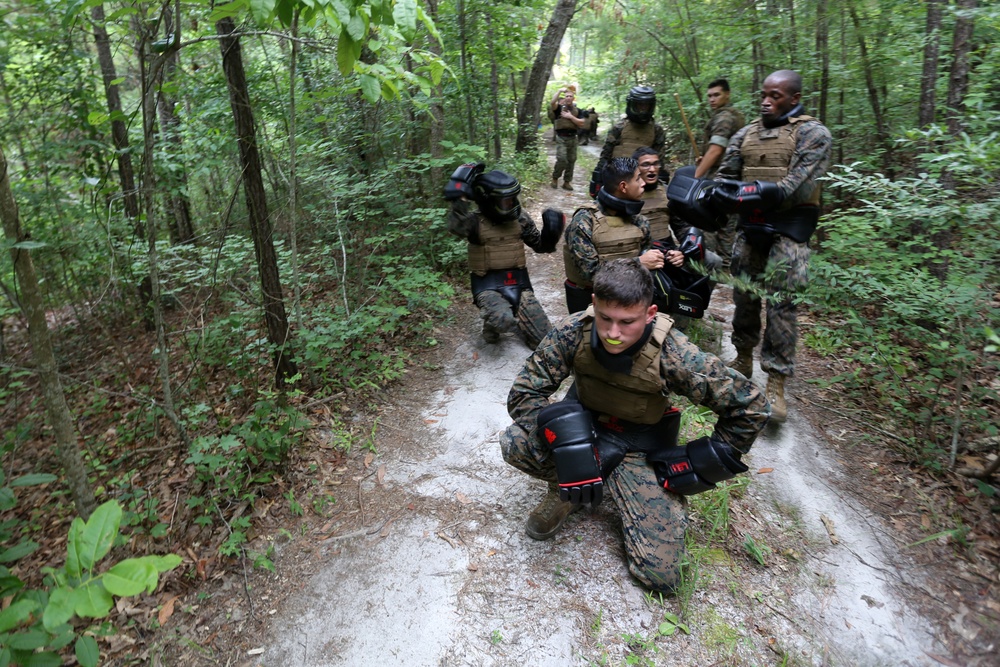 MWCS-28 Marines endure mental, physical, character challenge for instructor tab