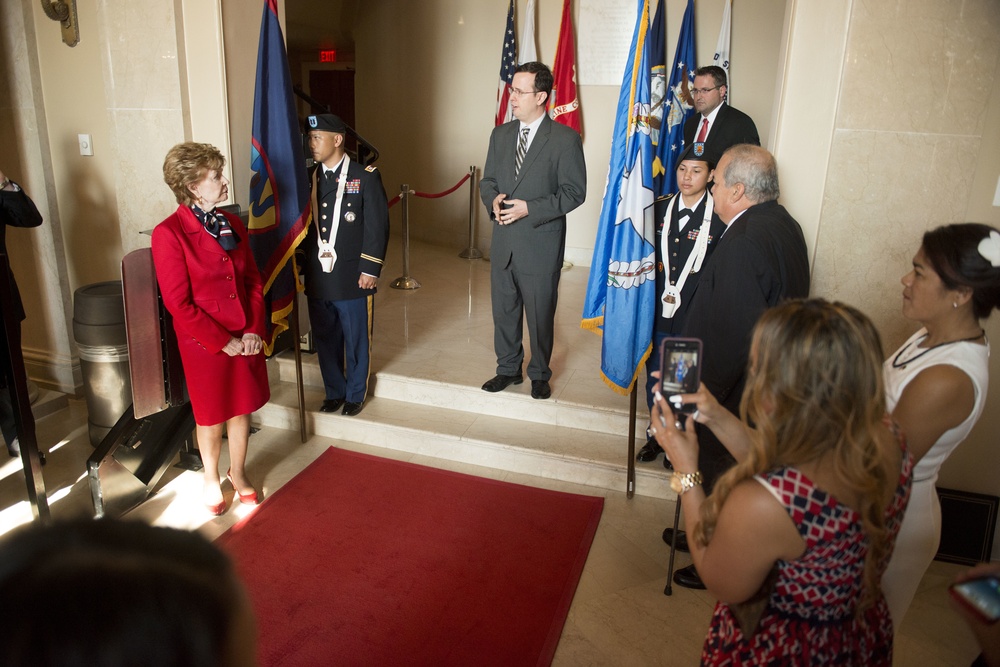 Full honors Army wreath laying at the Tomb of the Unknown Soldier in Arlington National Cemetery to honor the 72nd anniversary of the Liberation of Guam and the battle for the Northern Mariana Islands